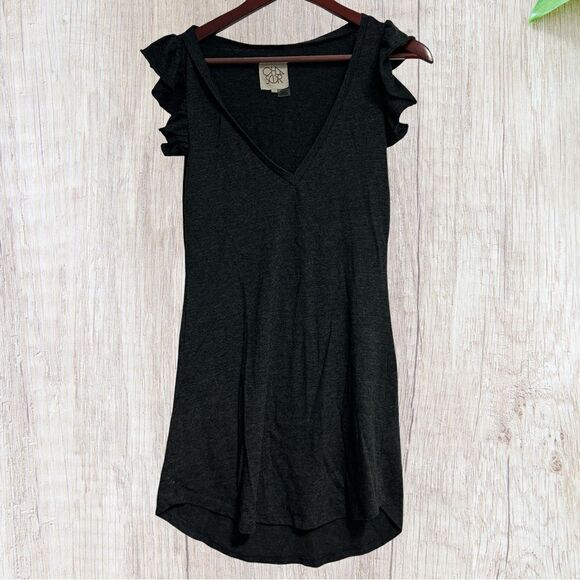 Chaser Women's Mini Dress XS Gray Casual Boho Minimalist - Picture 1 of 9